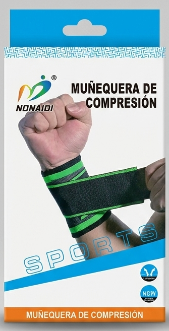 Domine Seu Treino com Segurança: Munhequeira de Compressão Profissional NONAIDI (Modelo LY-004)