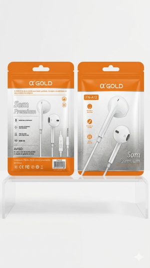 Fone de Ouvido α'GOLD Som Premium FN-A12 – Entrada P2 3.5mm