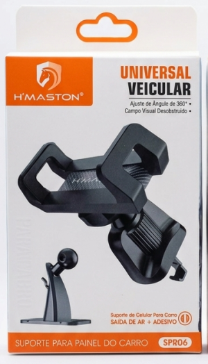 Suporte Veicular Universal H'MASTON SPRO6 – Kit 2 em 1 (Painel e Saída de Ar)