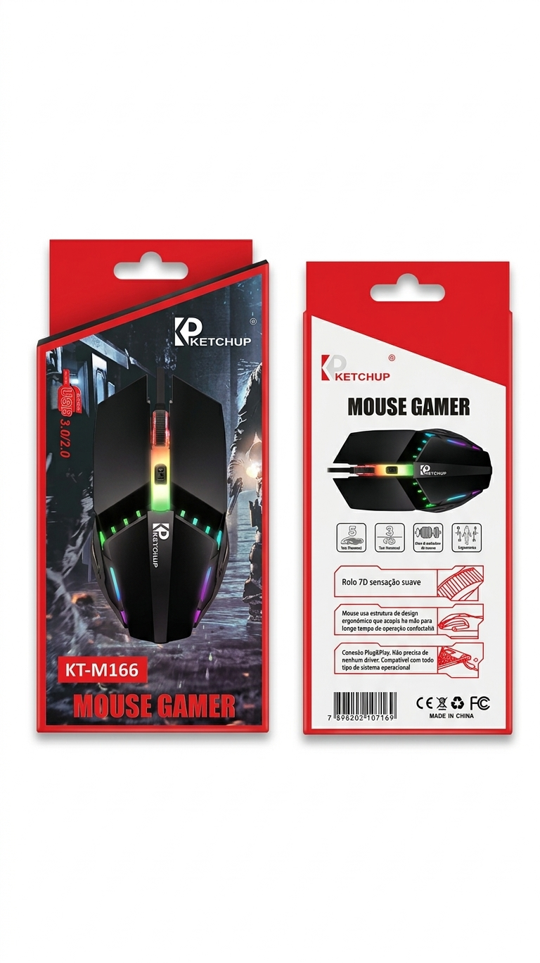 Mouse Gamer Ketchup KT-M166 - Imagem 2