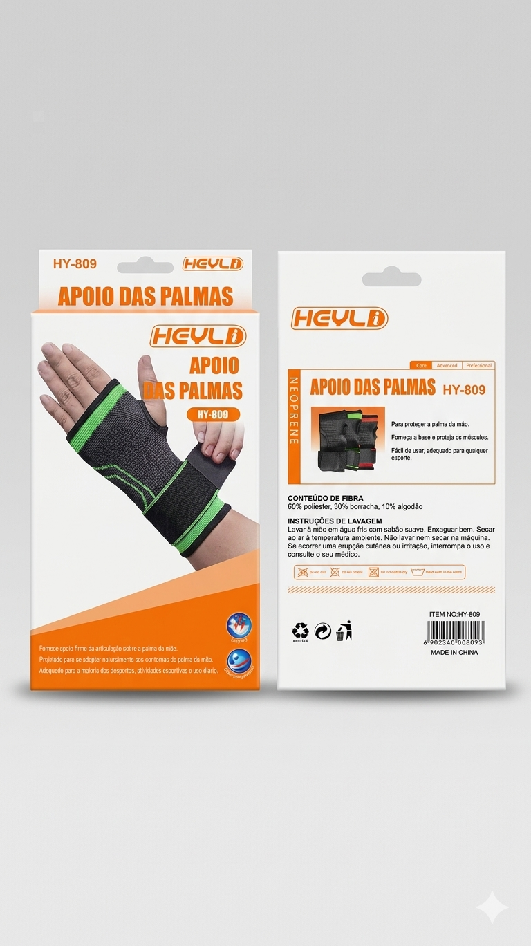Suporte para Palma das Mãos Neoprene HEYLD HY-809 – Proteção e Conforto para as Suas Mãos - Imagem 2
