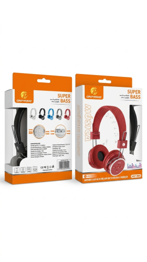 Headset Sem Fios ONPRIME HSF-B05 – Som Potente e Design Retrô para o Seu Dia a Dia