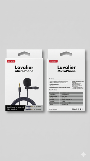 Microfone Lavalier Professional - Capte Som de Alta Qualidade para Seus Vídeos