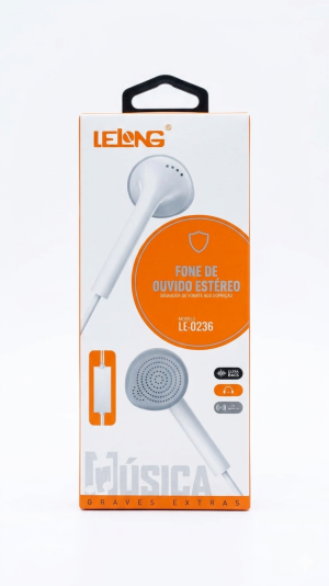 Fone de Ouvido Estéreo LELONG LE-0236 com Microfone e Graves Extras - P2