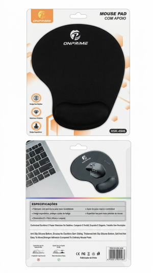 Mouse Pad Ergonômico ONPRIME – Conforto e Precisão para o seu Dia a Dia