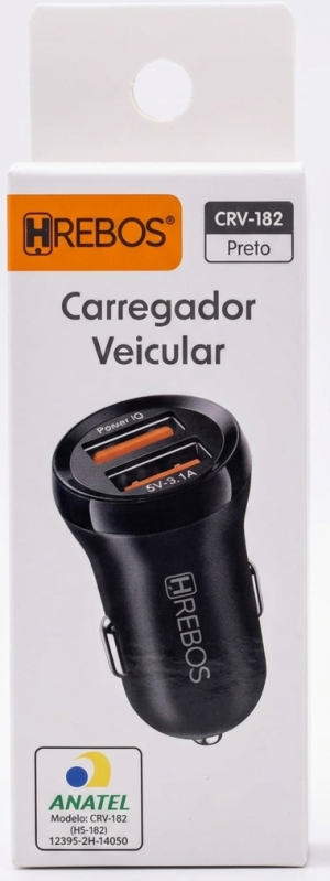 Carregador Veicular Hrebos CRV-182: Potência e Segurança para Sua Viagem!