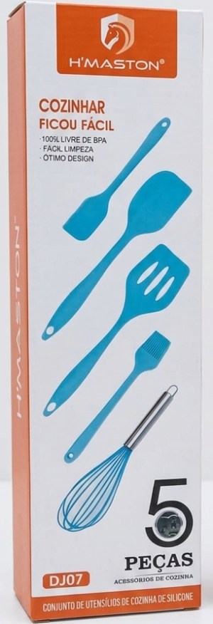 Conjunto de Utensílios de Cozinha de Silicone H'MASTON – Praticidade e Cuidado para suas Panelas