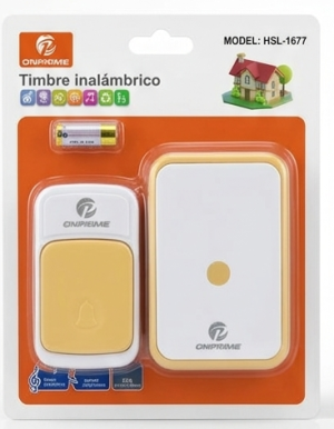 Campainha Sem Fio Digital Onprime – Design Clean e 36 Opções de Toque