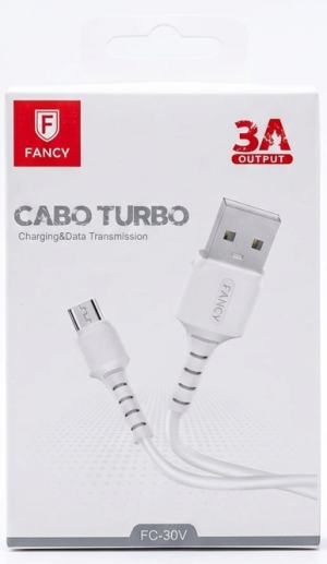 Cabo Turbo Fancy FC-30V – Micro-USB (V8) – 3A – 1 Metro