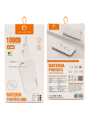 Power Bank H'Maston H-966 10000mAh: Energia e Praticidade na Palma da Sua Mão!