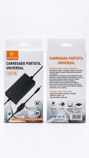 Fonte de Alimentação Universal ONPRIME 12V 5A – Potência e Versatilidade Garantidas