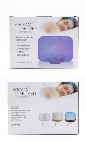 Difusor de Aroma Ultrassônico e Humidificador de 500ml: Transforme sua Casa num Refúgio de Bem-Estar!