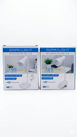 Swan Light - Luminária de Mesa Recarregável Flexível 300 Lumens com 3 Níveis de Brilho