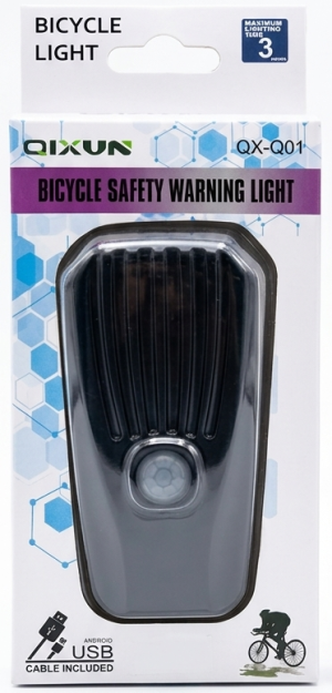 Farol / Luz de Segurança para Bicicleta Qixun QX-Q01 LED Recarregável USB