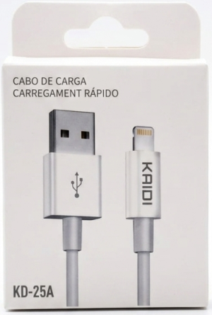 Cabo de Carga Kaidi KD-25A | USB para Lightning (1 Metro)