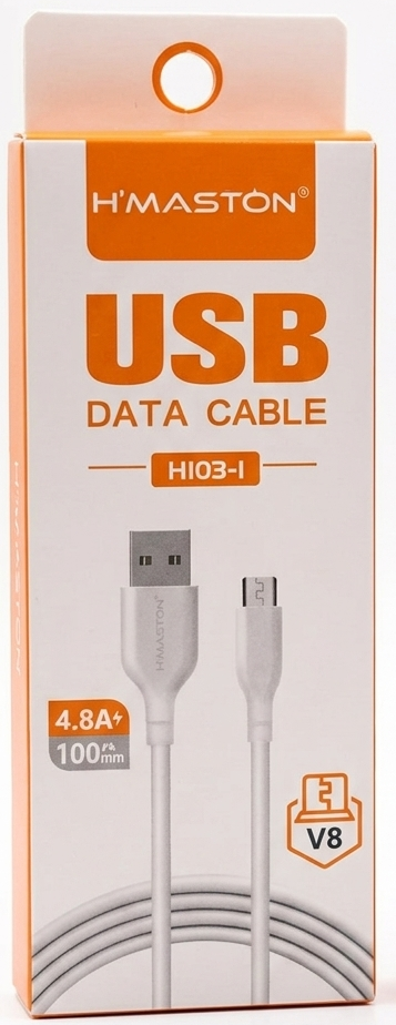 Cabo de Dados e Carga H'Maston HI03-I – Micro-USB (V8) – 4.8A – 1 Metro