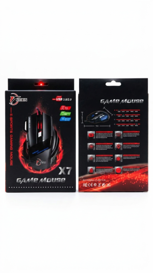 Mouse Gamer E-Sports Jiexin X7 - 6000 DPI com LED RGB e 7 Botões Programáveis