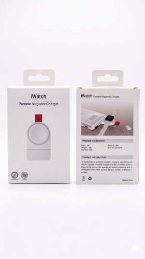 Carregador Magnético Portátil iWatch – 2W Compacto e Prático
