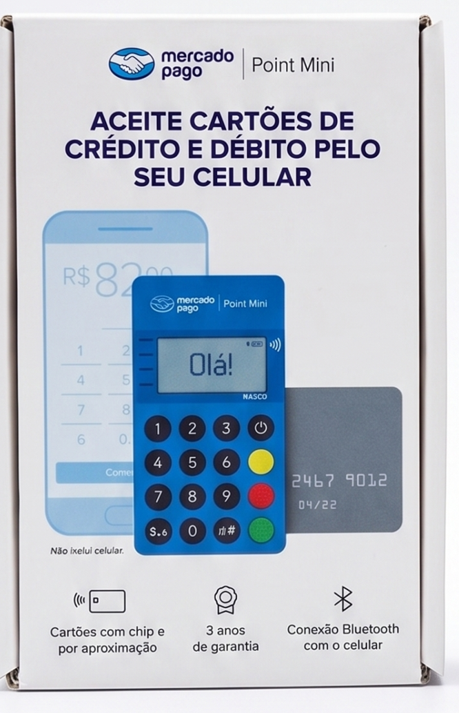 Maquininha Mercado Pago Point Mini (Cartões com Chip)