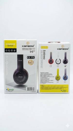 Headphone Estéreo Sem Fio Kapbom KA-916 – Som Premium e Liberdade Sem Fios!
