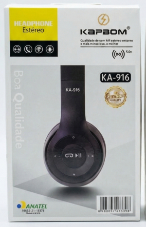 Headphone Estéreo Sem Fio Kapbom KA-916 – Som Premium e Liberdade Sem Fios!