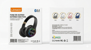 Fone de Ouvido Sem Fios LEHMOX LEF-1029D – Estilo, Graves Extras e Liberdade de Som