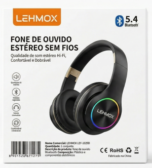 Fone de Ouvido Sem Fios LEHMOX LEF-1029D – Estilo, Graves Extras e Liberdade de Som