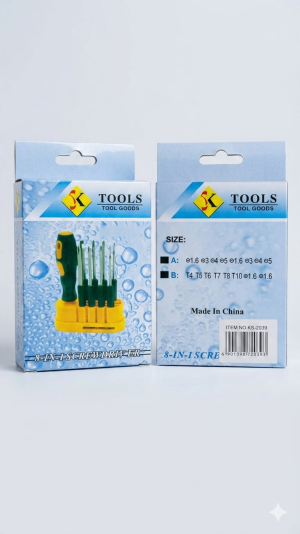 Jogo de Chaves Intercambiáveis 8 em 1 SK Tools – Praticidade e Versatilidade em Suas Mãos