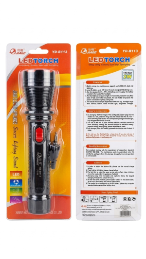 Lanterna LED Recarregável JIAGE YD-B113 - Potência e Versatilidade Bivolt