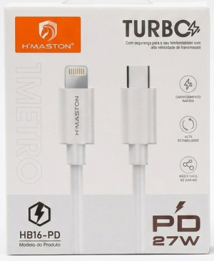 Cabo Turbo H'Maston HB16-PD | 27W Fast Charge (1 Metro)