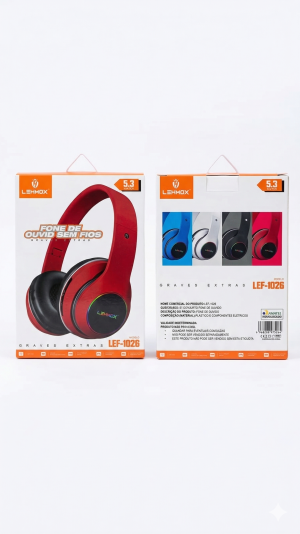 Fone de Ouvido Bluetooth LEHMOX LEF-1026 – Graves Extras e Som Potente