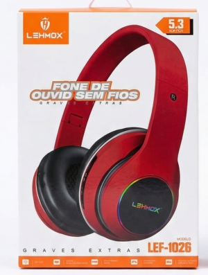 Fone de Ouvido Bluetooth LEHMOX LEF-1026 – Graves Extras e Som Potente