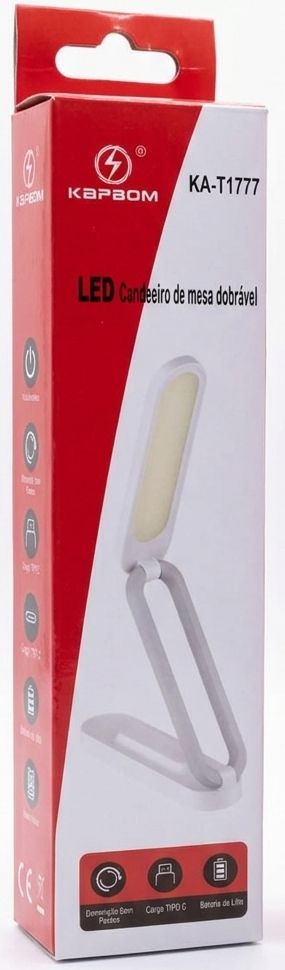 Luminária de Mesa LED Dobrável KAPBOM KA-T1777 – Conforto Visual e Versatilidade em Qualquer Lugar