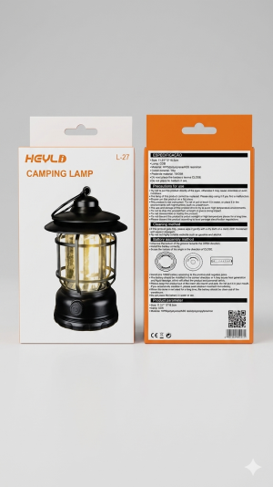 Lâmpada de Camping HEYLD L-27 – Estilo Retrô e Iluminação Poderosa para Suas Aventuras