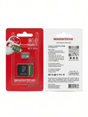 Expanda o Armazenamento do Seu Dispositivo com o Kit MasterDrive 8GB MicroSD + Adaptador SD