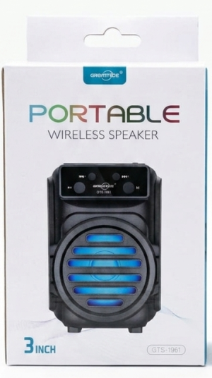 Caixa de Som Portátil Wireless GTS-1961 – Bluetooth – 3 Polegadas