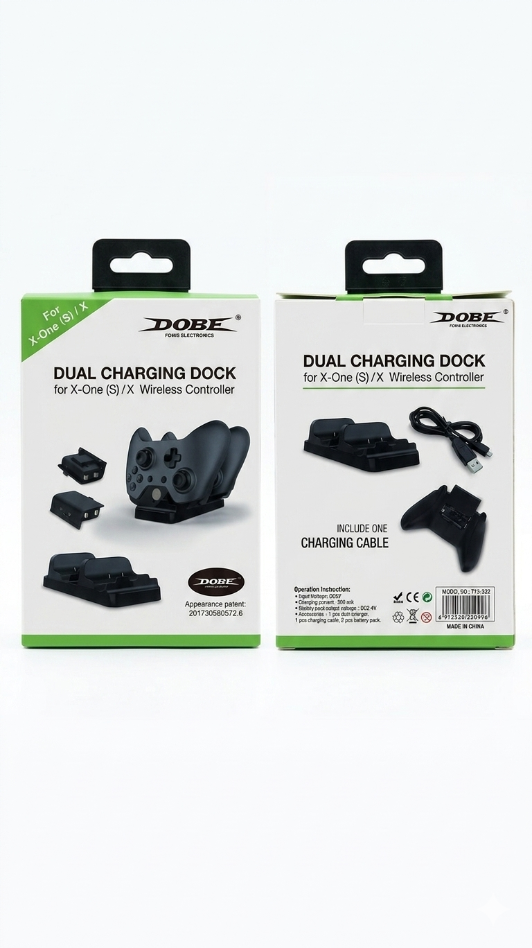 Dock de Carregamento Duplo Dobe – Para Controles Xbox One (S) / X - Imagem 2