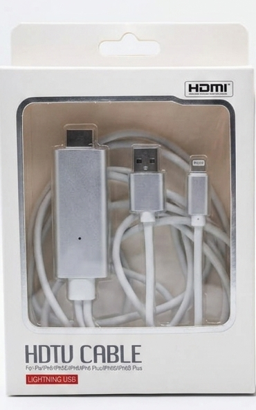 Cabo Adaptador Espelhamento HDTV para iPhone/iPad Lightning com USB (Model 7522)