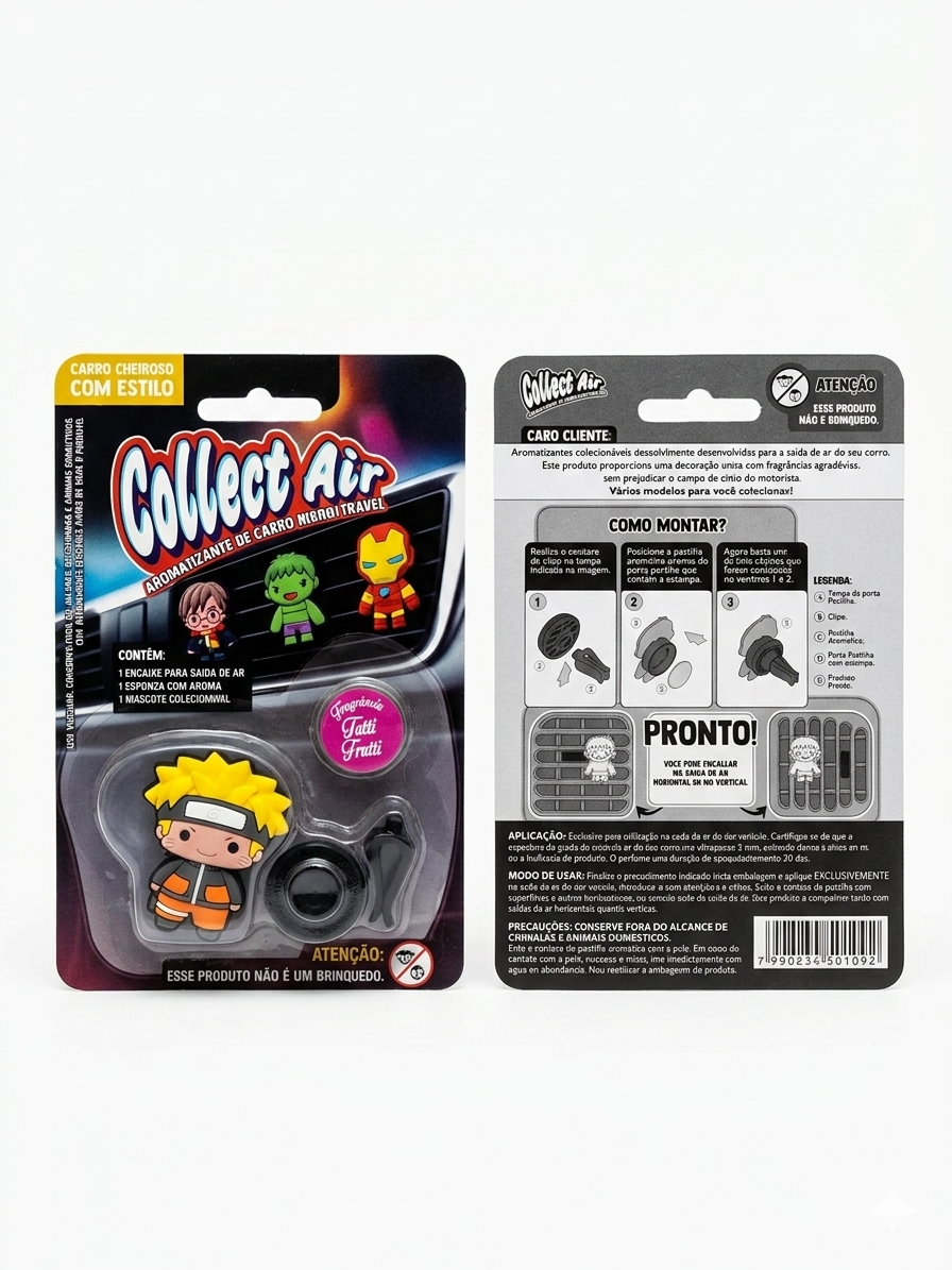 Aromatizante de Carro Collect Air - Mascote Colecionável (Fragrância Tutti Frutti) - Imagem 2