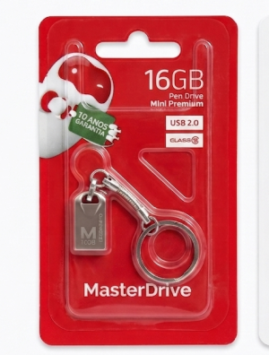 Pen Drive MasterDrive 16GB Mini Premium - Compacto, Rápido e Sempre com Você!
