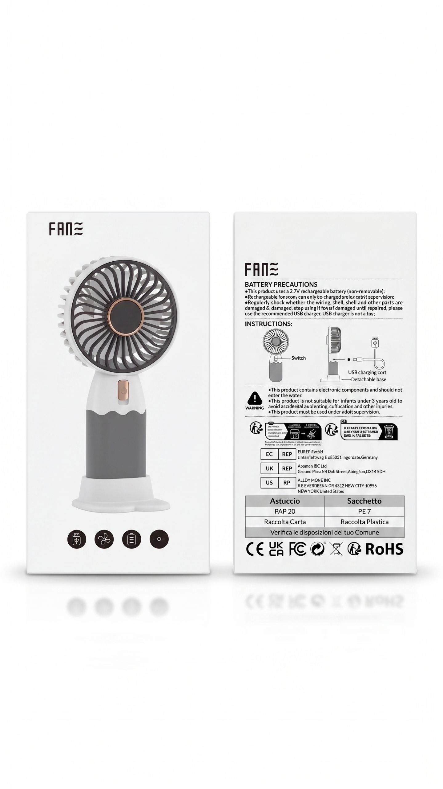 Mini Ventilador Portátil Recarregável USB – Conforto e Frescor em Qualquer Lugar - Imagem 2