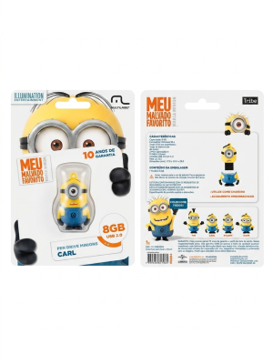 Pen Drive Minions Carl – 8GB – Multilaser (Linha Tribe)