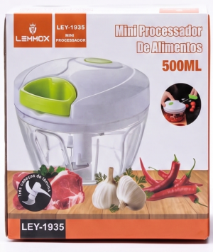 Mini Processador de Alimentos Manual Lehmox 500ml – Praticidade e Rapidez na sua Cozinha