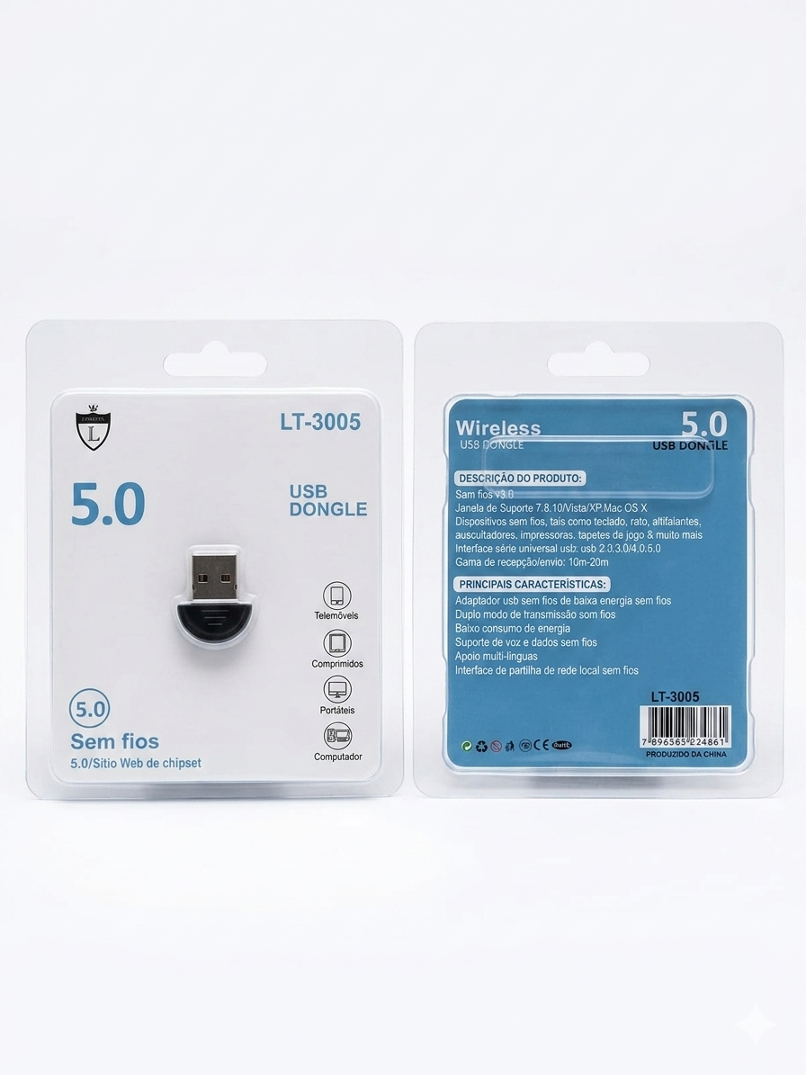 Adaptador Bluetooth 5.0 USB Dongle – LT-3005 - Imagem 2