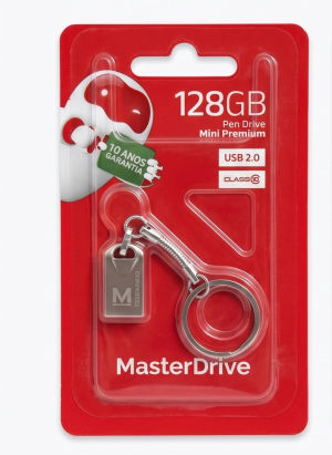 Pen Drive MasterDrive 128GB Mini Premium: Liberte o Poder do Armazenamento no Seu Bolso!