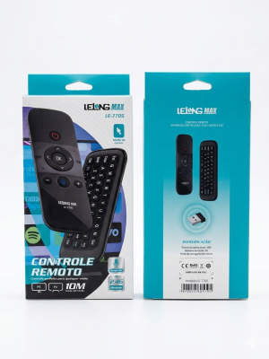 Air Mouse e Teclado LELONG MAX LE-7705 – Controle Remoto Inteligente com Comando de Voz