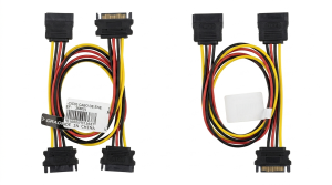 Cabo Divisor Divisor Splitter de Energia SATA - 1 Macho para 2 Fêmeas