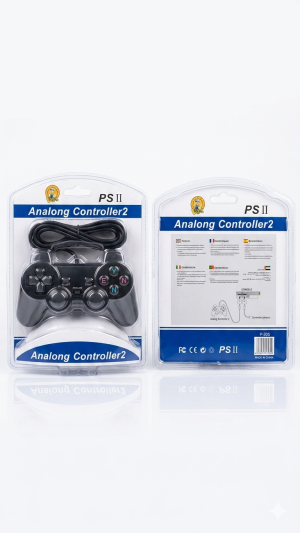 Controle Analógico para PS2 (PlayStation 2) – DualShock – Preto
