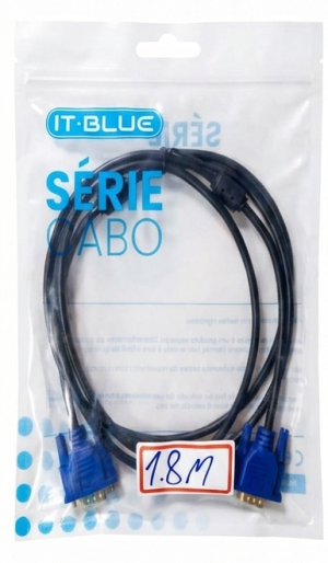 Cabo VGA para VGA 1.8 Metros IT-BLUE Série Cabo (LE-12)