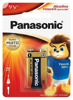 Bateria Alcalina Panasonic 9V Power Alkaline (6LF22XAB/1B)